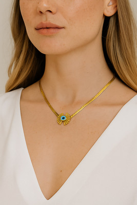 JEWELRYBOUTIQUE TrendyGuard Necklace Gold-plated Stainless Steel, Brass