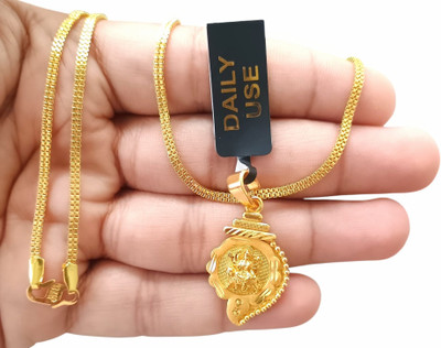 SAPNAPALACE Durgama pendant with gold chain Gold-plated Brass Pendant