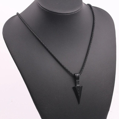 Animated F 364_JSE-sy arow black Rhodium Stone Pendant Set