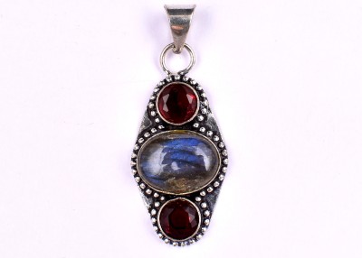 AAR Jewels Sterling Silver Labradorite Metal Locket