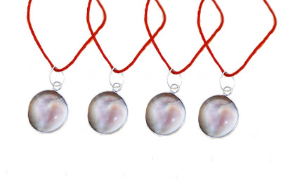 RRSKT Gomti Chakra Pendant For Good Luck Pack Of 4 Alloy