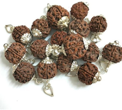 Rudraksham 5 Mukhi 100 Pcs Rudraksha Pendant Locket At Wholesale Rate ( Set of 100) Wood Pendant Set