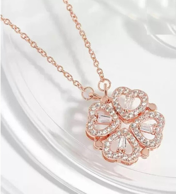 JRISSY magnetic flower pendent for college / office / party wear look Gold-plated Alloy Pendant