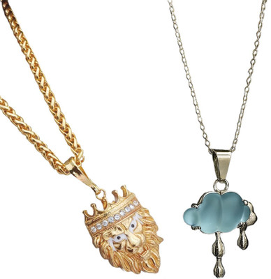 HEM RUPA Exquisite Locket and Chain Designs for Men, Boys, Women and Girls Gold-plated Metal, Metal Locket Set