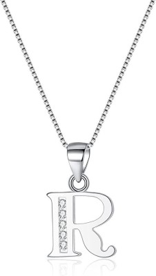 ROOTWAVE Premium Silver Alphabet R with Ball Chain Letter Pendant Locket (Pack of-1) Silver Silver, Stainless Steel, Sterling Silver, Titanium, Zinc Pendant