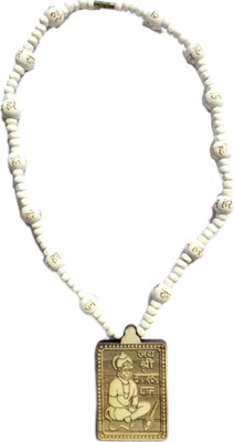 Dhvani Bageshwar Dham Tulsi Kanthi Mala original with Hanuman ji Locket Pack of 1 Wood Locket Set