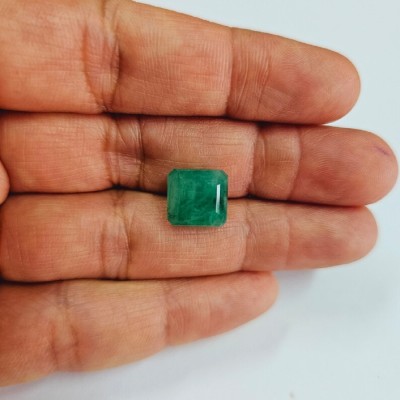 JEMSPRIME 6.25 Ratti 5.00 Carat Colombian Emerald Panna Stone Original Lab Certified Emerald Stone