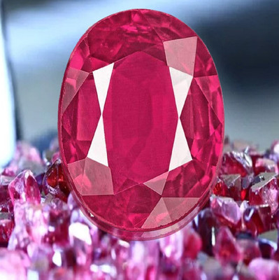 SIDHGEMS 11.25 Ratti 10.00 Crt Natural Ruby Stone Manik Stone Original Certified Ruby Stone