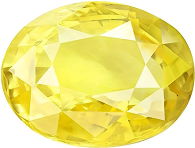 ARSUVI Pukhraj 6.50 Ratti 5.91 Carat Certified Original AAAA+ Genuine Gemstone Yellow Sapphire Stone