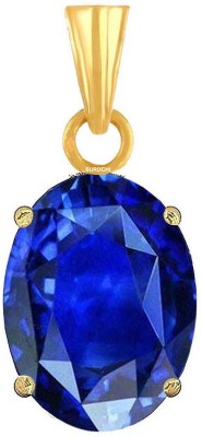 Suruchi Gems & Jewels Blue Sapphire (Neelam) 7.25 Ratti or 6.5 Ct Panchdhatu (5 Metal) men and women Gold-plated Alloy Pendant
