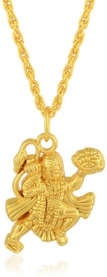 MissMister Brass Goldplated Hanuman Bajrang Bali Hindu Spiritual Chain pendant Gold-plated Brass Pendant