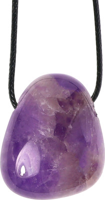 CRYSTU Natural Amethyst Reiki Healing Crystal Stone Pendant/Locket For Men & Women Amethyst Crystal Pendant