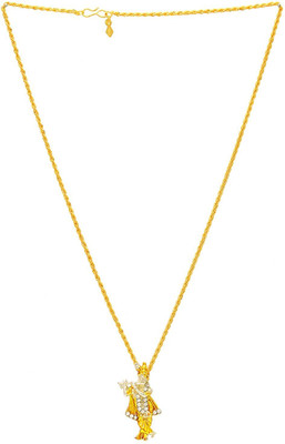 Jagsun Trending Pendant locket & Stylish Locket Chain Gold-plated Cubic Zirconia Alloy