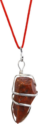 Astrodidi Red Carnelian Raw Rough Stone Wire Wrapped, Handmade Locket Agate Stone Pendant