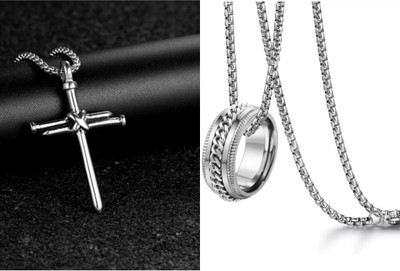 Syfer Sterling Silver Stainless Steel Locket Set