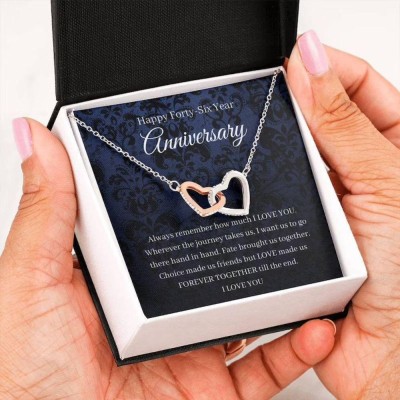 Rakva 46th Wedding Anniversary For Wife Games Anniversary Forty Sixth 46 Year Zircon Sterling Silver Pendant Set