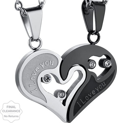 Animated Stainless Steel Pendant Set