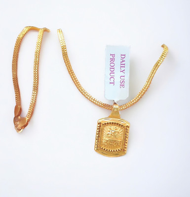 SAPNAPALACE SHYAM MERE GOLD PENDANT WITH CHAIN Gold-plated Brass Pendant Set