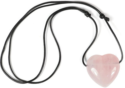 REIKI CRYSTAL PRODUCTS Rose Quartz Crystal Stone Heart Shape Pendant/Locket For Unisex Quartz Crystal Pendant