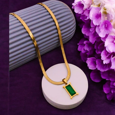 AjaraGems Anti Tarnish Locket Gold-plated Stainless Steel Pendant