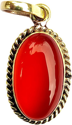 TODANI JEMS Red Sulemani Hakik 11.25 Ratti Lab Certified Red Haqik GoldPlated Pendant Locket Gold-plated Agate Alloy