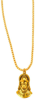 lisa vorce God Lord shri Mahadev shri Shree ram Jaap HanumanJi Locket Pendant With Mala Gold-plated Brass, Alloy Locket Set