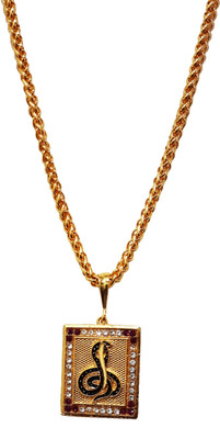 JIYANSHI ENTERPRISE Snake Goga & Jaypuri Chain Gold-plated Diamond Alloy Pendant Set