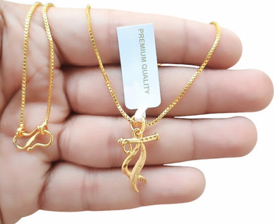 SAPNAPALACE UNIQUE DESIGN KRISHNAJI PENDENT WITH CHAIN Gold-plated Brass Pendant