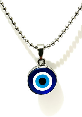 SaktiX Elegant Evil Eye Protection Pendant with Chain – Unisex Stylish Talisman Alloy Locket Set