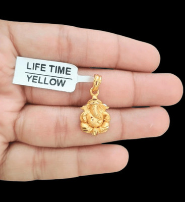 DIVS FASHION GANESHJI PENDANT WITH CUTWORK Gold-plated Brass Pendant