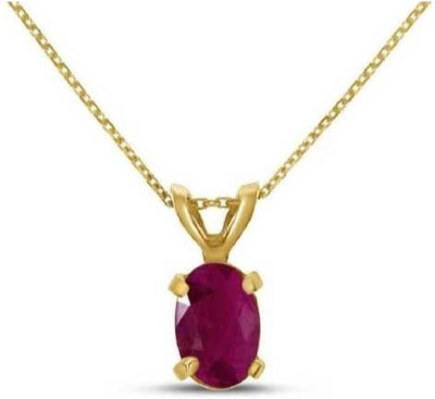 RATAN BAZAAR Gold-plated Ruby Pendant Gold-plated Ruby Bronze Pendant
