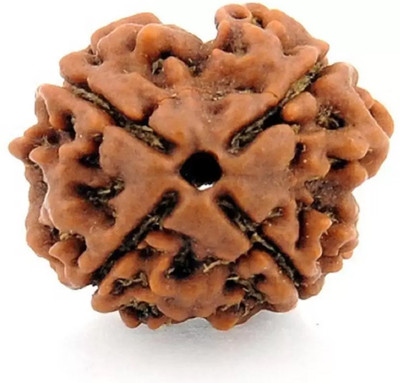 Rashifaashion Natural & Original Ganesh Rudraksha (4Mukhi) Beads Wood Pendant