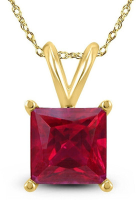 Gemzonite Gold-plated Ruby Stone Locket