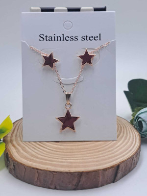 ramanient Alloy Gold-plated Brown Jewellery Set(Pack of 1)