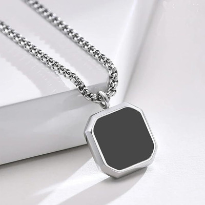 m a enterprises F 649_RR ANIS-CUBE SILVER Stone Pendant Set