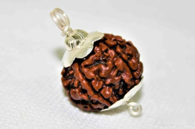 CRGO Original 5 Mukhi Nepali Rudraksha Bead--4-PIECE-RD-200 Wood Locket