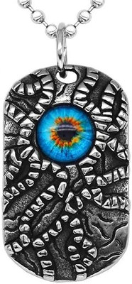 Heer Collection Fashion Jewellery Vintage Devil Eye Protection Pendant Punk Rock Biker Necklace Stainless Steel Pendant Set