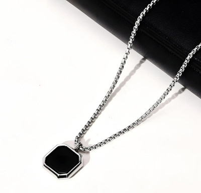 Animated F 213_JSE-cube pendant g4565 Silver Stone Pendant Set