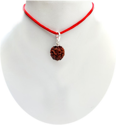 PRIYANSHU NAVRATN Locket 5 Mukhi / 5 Face Rudraksha Original Certified Plated Silver Beads Metal Pendant