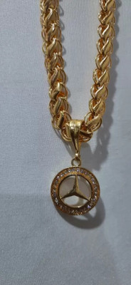 VELABHAMI 1 gram High Quality Indian Polished “20” Inches Gold Chain for Men and boy Gold-plated Plated Alloy Chain