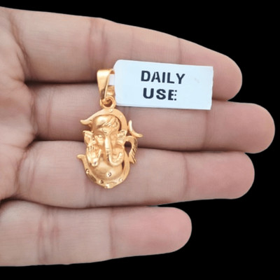 DIVS FASHION OM PENDANT WITH GANPATIJI DESIGN Gold-plated Brass Pendant Set