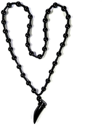 Sadnya Sadnya Shamballa 35mm Lion Nail Oval Shape Onyx Mala Beads Beads Crystal Pendant Set