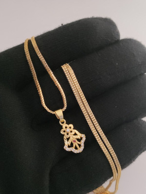 Yuktira Collection Gold-plated Brass Pendant Set