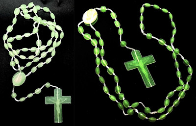 Dynamic Retail Global Jesus Cross Radium Locket Pendant Necklace Religious Jewellery Christmas MA1829 Crystal Pendant Set