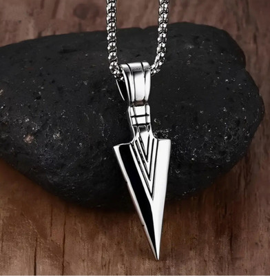 house of common Stylish Silver Plated Arrow Head Pendant Sterling Silver Alloy Pendant