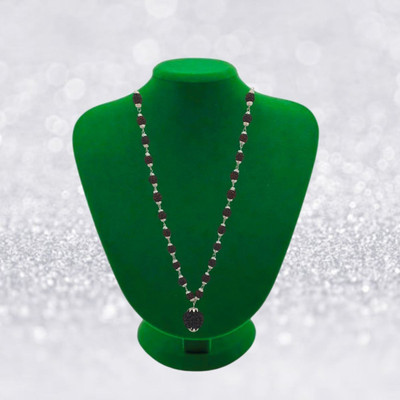 Guruji Gems & Jewellery Panchmukhi Rudraksha Mala for Men Women Boys Girls Gold-plated Beads Brass, Alloy Locket Set