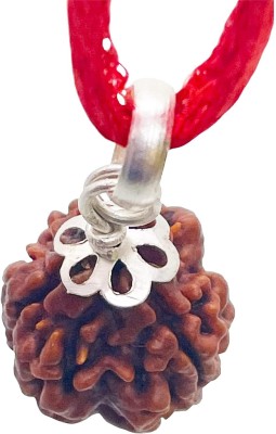 Beautum Original 3 Mukhi Nepali Rudraksha Natural Three Face Rudraksh Wood Pendant