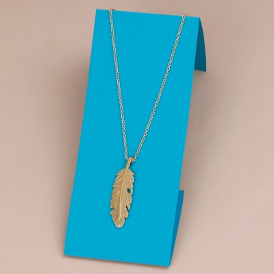 SILVER SHINE Fancy Stylish Leaf Shape Latest Designed Pendant For Women & Girls Gold Brass Alloy