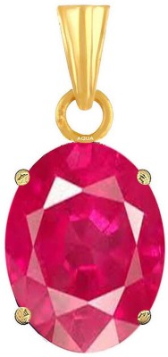 AQUAGEMS Ruby (Manik) 7.25 Ratti or 6.5 Ct Gemstone Panchdhatu (5 Metal) Men & Women Gold-plated Alloy Pendant