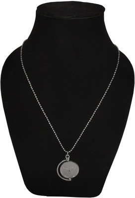 Teeragaj Fancy & Stylish Solid Oxidize Silver Plated One Rupees Coin/Sikka Locket Pendant Silver Metal Pendant